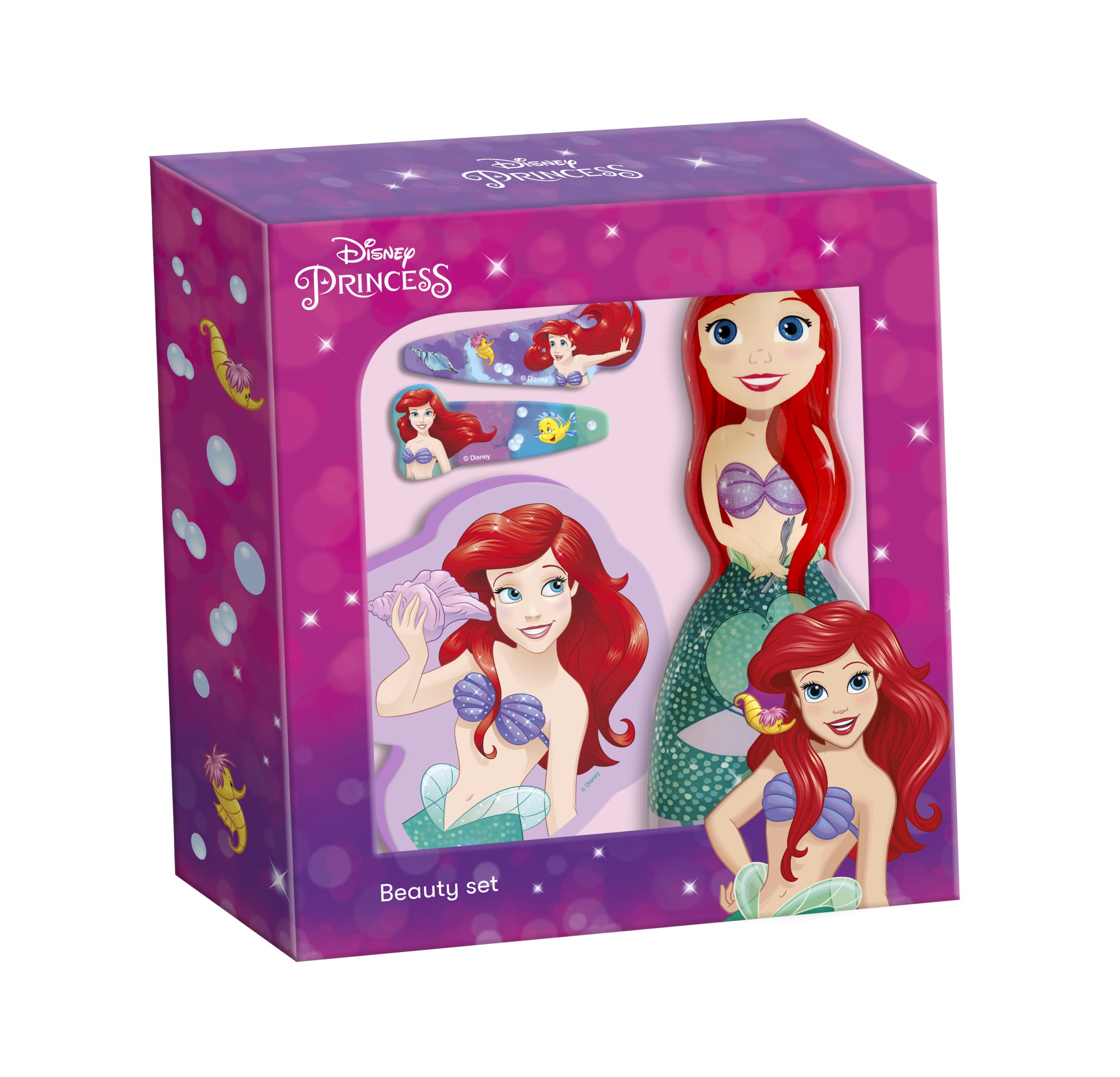Disney Ariel Set Baie Gel Dus+burete+2 Agrafe Par