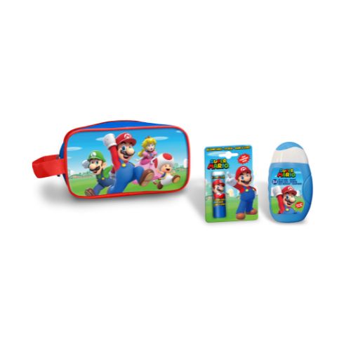 Super Mario Borseta + Balsam Buze + Gel De Dus si Sampon 2 în 1