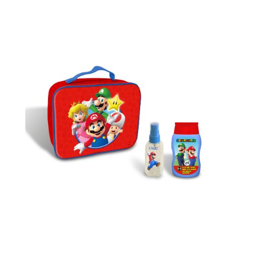 Super Mario Set Borseta+ Spray De Corp + Gel Dus si Sampon 2 în 1