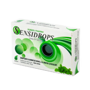Sensidrops cu aroma de mentol si eucalipt fara zahar, 36 pastile, Sensidrops