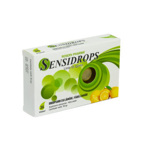 Sensidrops cu aroma de lamaie fara zahar, 36 pastile, Sensidrops