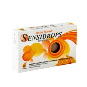 Sensidrops cu aroma de portocala, echinaceaa si vitamina C, 36 pastile, Sensidrops