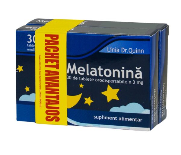 Pachet avantajos Melatonina 3mg * 30 tablete orodispersabile, Roserv Pharma