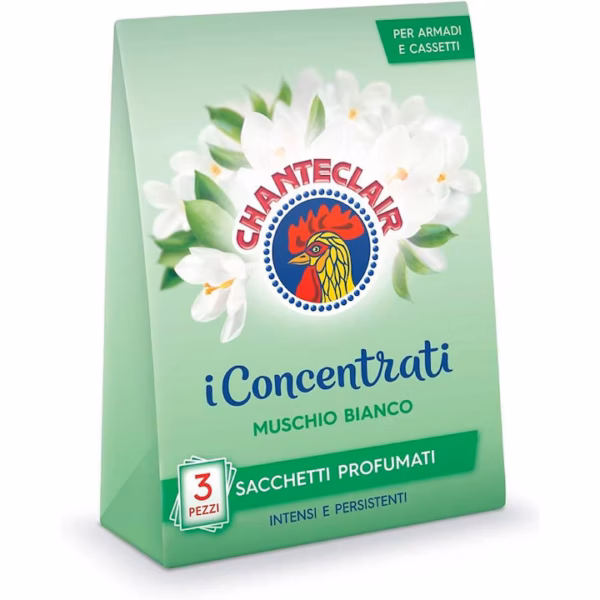 Set Saculeti Parfumati Chanteclair Muschio Bianco, 3 x 12 g, Chanteclair