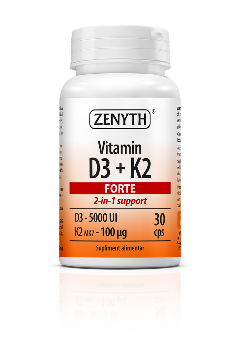 Vitamina D3 5000 UI + K2 Forte, Zenyth