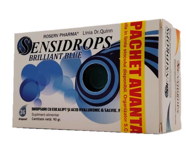 Pachet Avantajos Sensidrops Brilliant Blue*36+Portocala, Echinaceea&Vitamina C*36, Sensidrops