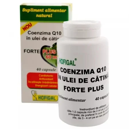 Coenzima Q10 , 60 mg  in Ulei de Catina Forte Plus 940mg